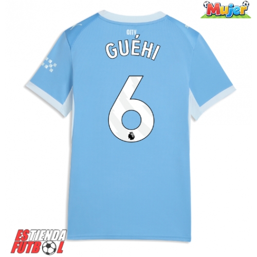 Manchester City Marc Guehi #6 Primera Equipación Mujer 2026-27 Manga Corta